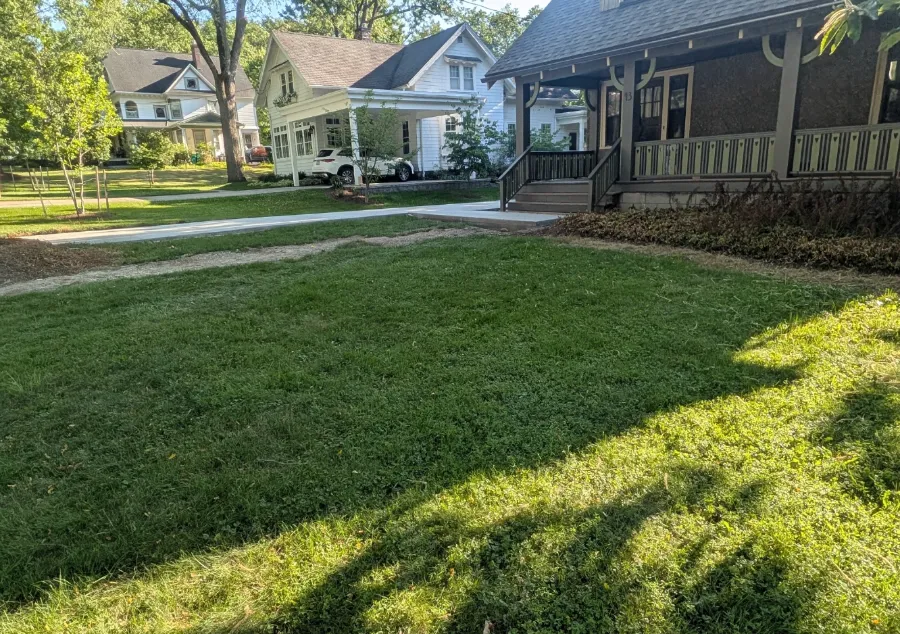 Finished lawn and landscaping after grading in West Seneca, NY